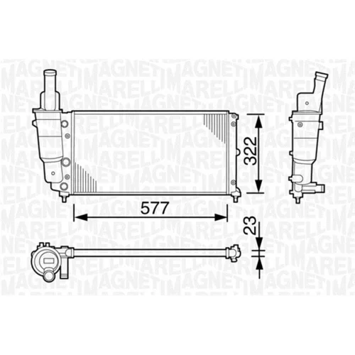 Chladič motora 350213114000 (MAGNETI MARELLI) - obr. 1