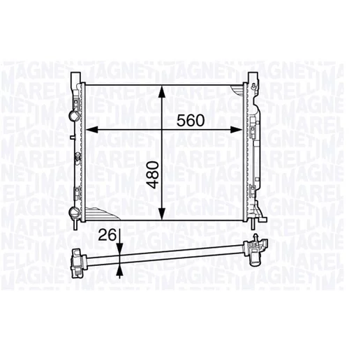 Chladič motora MAGNETI MARELLI 350213142500