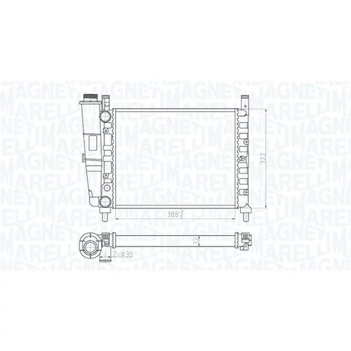 Chladič motora MAGNETI MARELLI 350213180200