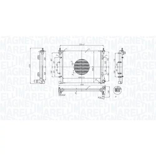 Chladič motora MAGNETI MARELLI 350213221900