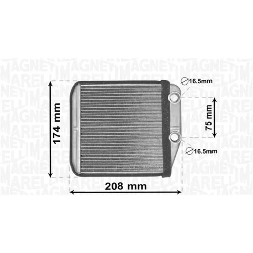 Výmenník tepla vnútorného kúrenia 350218444000 (MAGNETI MARELLI)