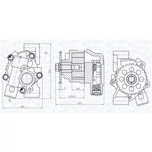 Olejové čerpadlo 351516000099 (MAGNETI MARELLI) - obr. 1