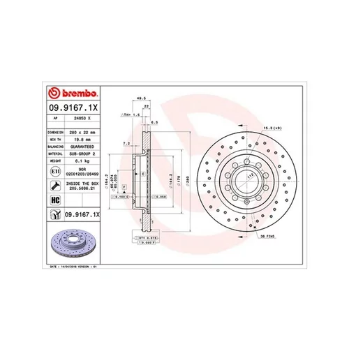Brzdový kotúč MAGNETI MARELLI 360406002002