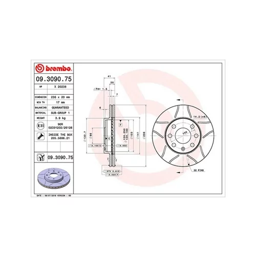 Brzdový kotúč MAGNETI MARELLI 360406037305