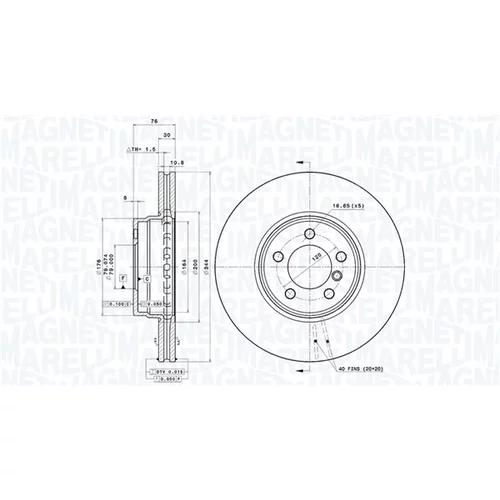 Brzdový kotúč MAGNETI MARELLI 360406054401