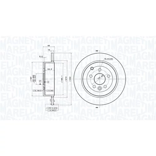 Brzdový kotúč MAGNETI MARELLI 360406088501