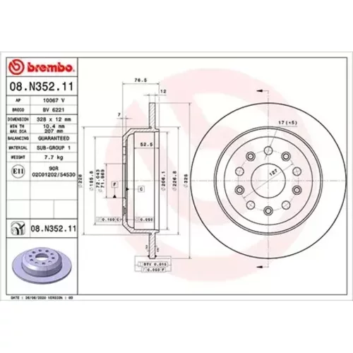 Brzdový kotúč MAGNETI MARELLI 360406168801