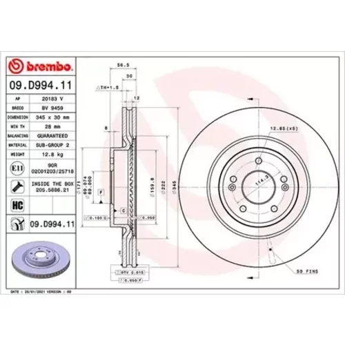 Brzdový kotúč MAGNETI MARELLI 360406174001