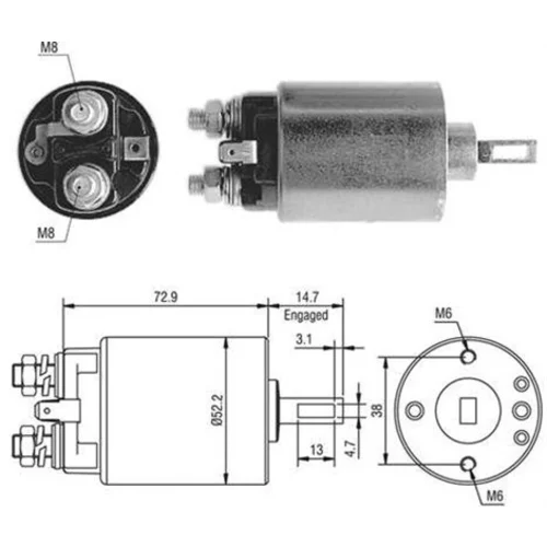 Elektromagnetický spínač pre štartér 940113050408 (MAGNETI MARELLI)