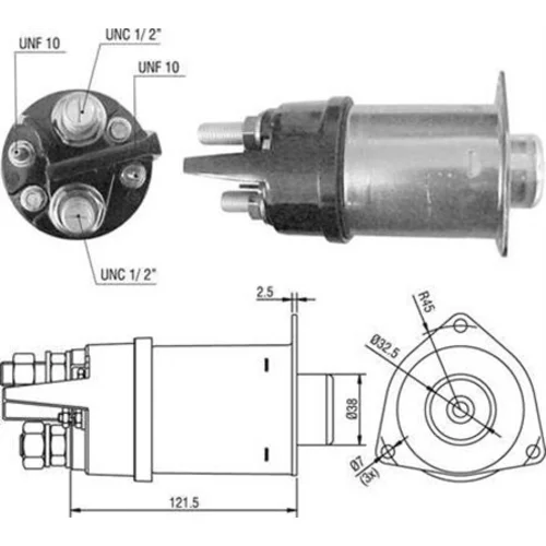 Elektromagnetický spínač pre štartér MAGNETI MARELLI 940113050496
