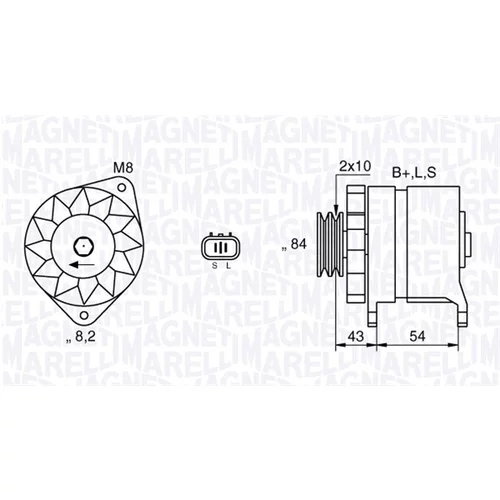 Alternátor MAGNETI MARELLI 063532625010