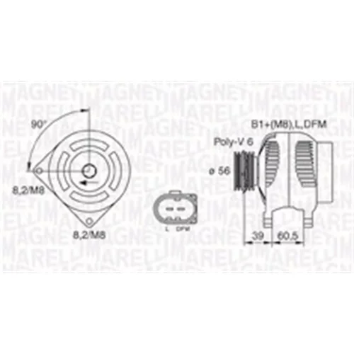 Alternátor MAGNETI MARELLI 063731446010