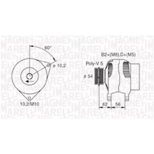 Alternátor 063731748010 (MAGNETI MARELLI)