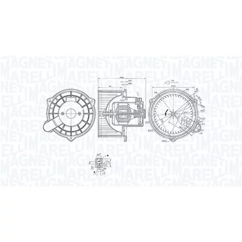 Vnútorný ventilátor MAGNETI MARELLI 069412367010