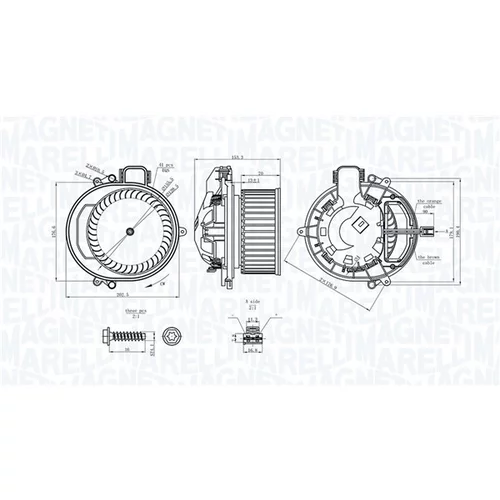 Vnútorný ventilátor MAGNETI MARELLI 069412722010