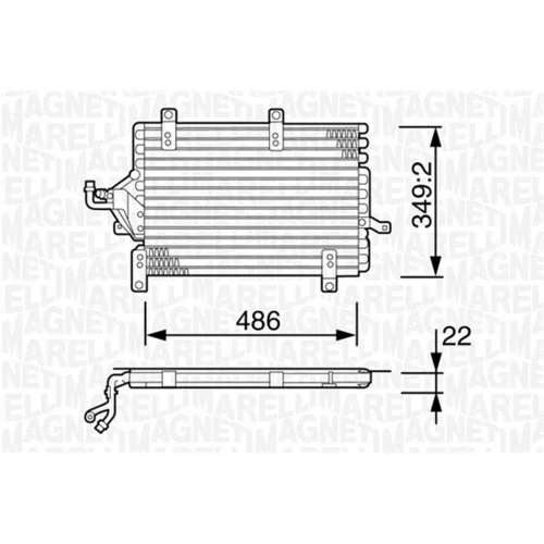 Kondenzátor klimatizácie MAGNETI MARELLI 350203124000