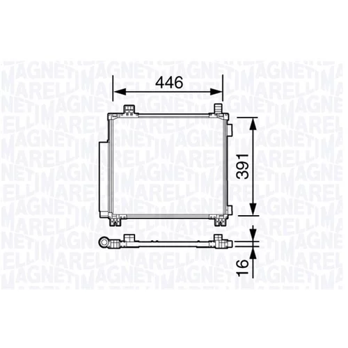 Kondenzátor klimatizácie MAGNETI MARELLI 350203696000