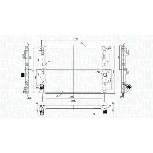 Chladič motora MAGNETI MARELLI 350213165900