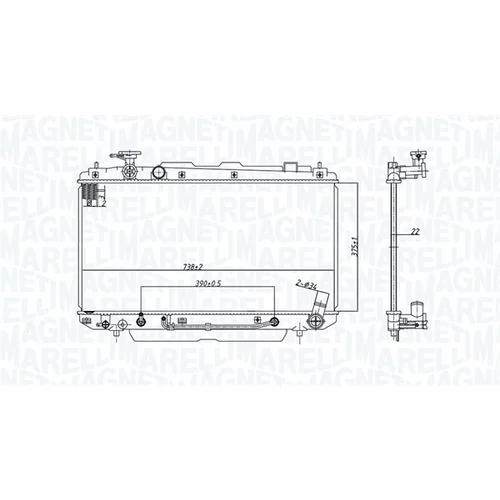 Chladič motora 350213183200 (MAGNETI MARELLI) - obr. 1