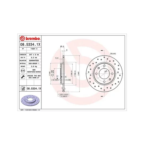 Brzdový kotúč MAGNETI MARELLI 360406018302