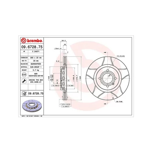 Brzdový kotúč MAGNETI MARELLI 360406048505