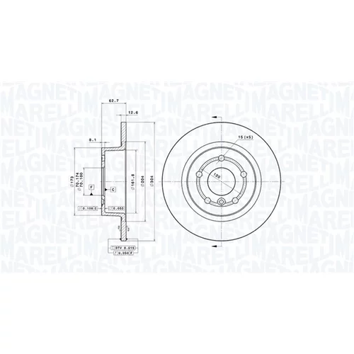 Brzdový kotúč MAGNETI MARELLI 360406090501