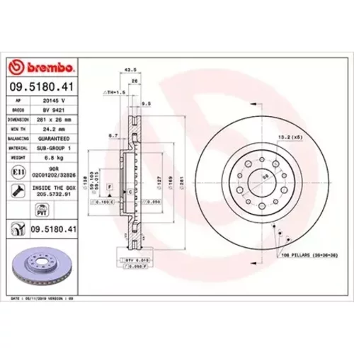 Brzdový kotúč MAGNETI MARELLI 360406165801