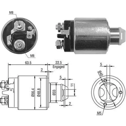 Elektromagnetický spínač pre štartér MAGNETI MARELLI 940113050360
