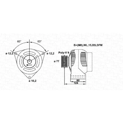 Alternátor 943355233010 (MAGNETI MARELLI)