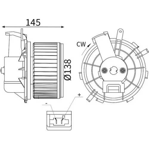 Vnútorný ventilátor MAHLE AB 430 000S