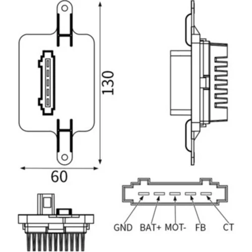 Regulator, ventilator vnutorneho priestoru MAHLE ABR 59 000S