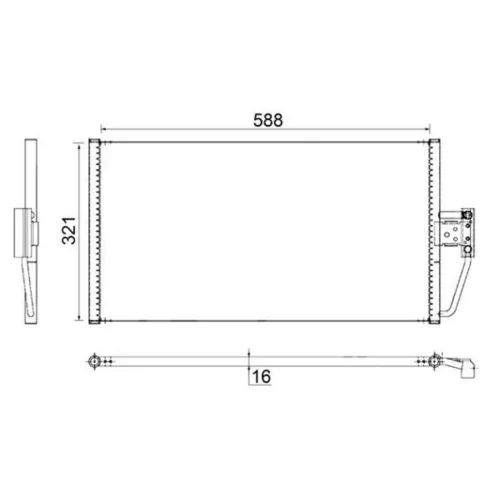 Kondenzátor klimatizácie AC 266 000S /MAHLE/ - obr. 1