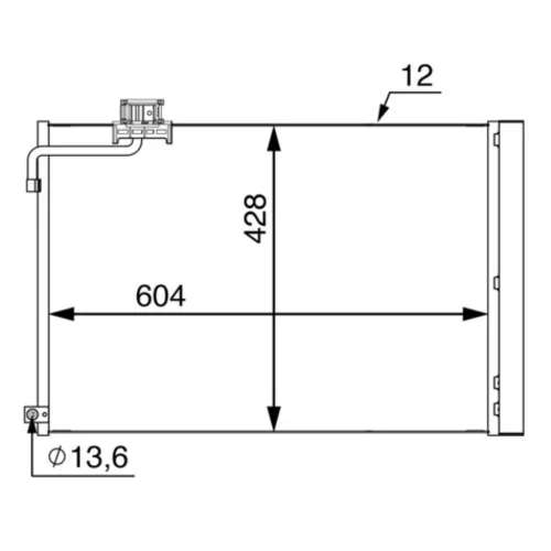 Kondenzátor klimatizácie AC 51 000S /MAHLE/ - obr. 1