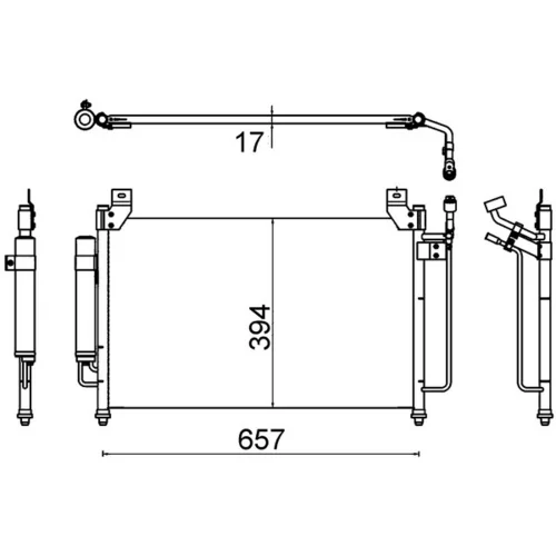 Kondenzátor klimatizácie AC 642 000S /MAHLE/ - obr. 1
