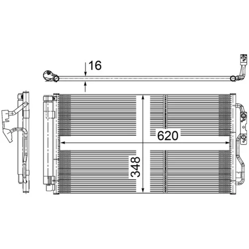 Kondenzátor klimatizácie AC 652 000S /MAHLE/ - obr. 1