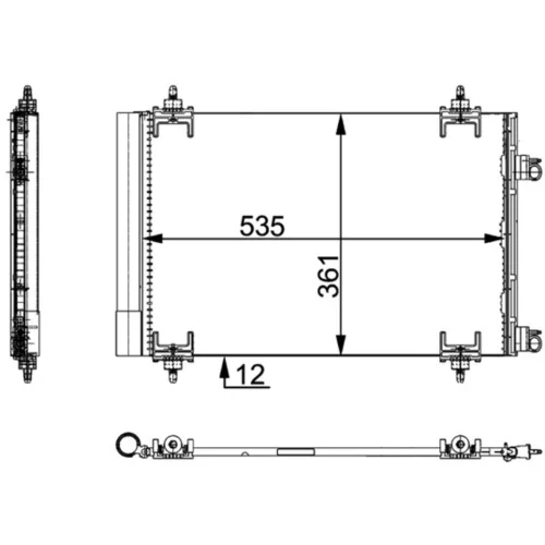 Kondenzátor klimatizácie AC 668 000P /MAHLE/ - obr. 1