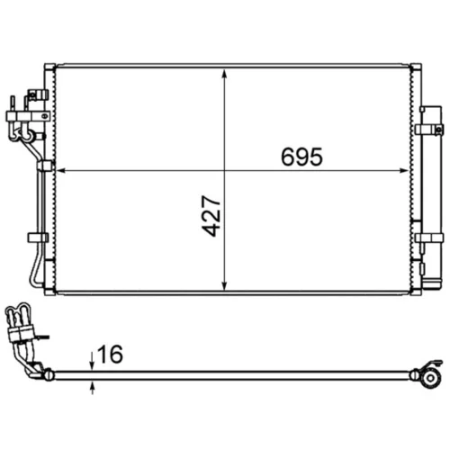 Kondenzátor klimatizácie MAHLE AC 869 000S