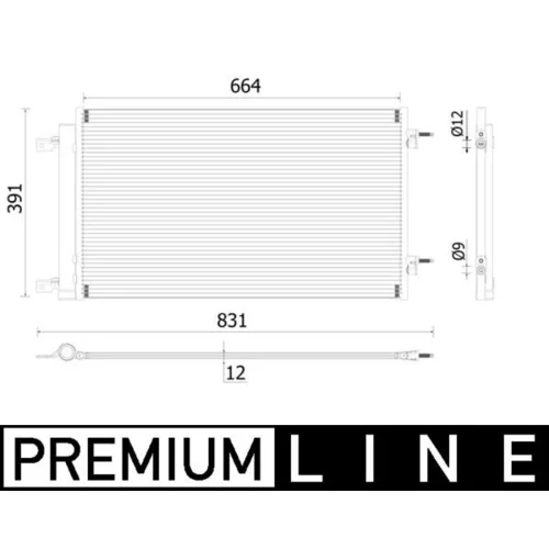 Kondenzátor klimatizácie MAHLE AC 901 000P