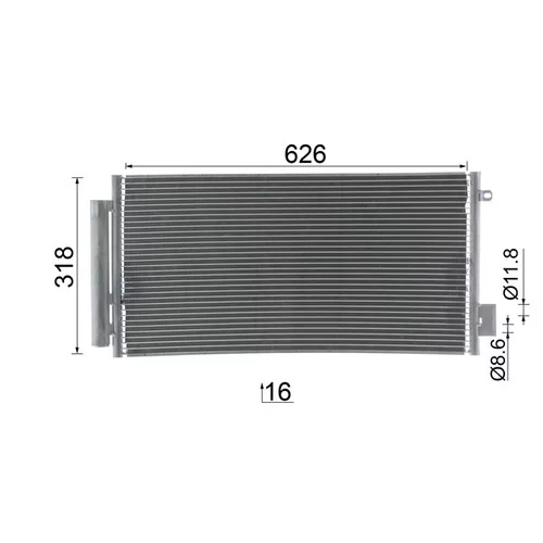 Kondenzátor klimatizácie AC 983 000S /MAHLE/ - obr. 9
