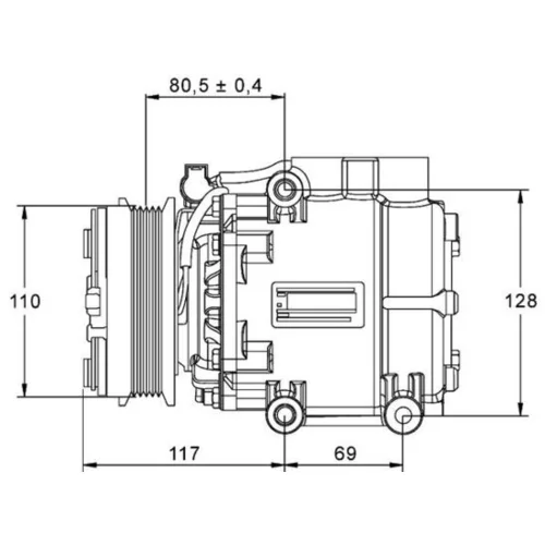 Kompresor klimatizácie ACP 858 000P /MAHLE/ - obr. 1