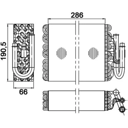 Výparník klimatizácie AE 35 000P /MAHLE/ - obr. 1