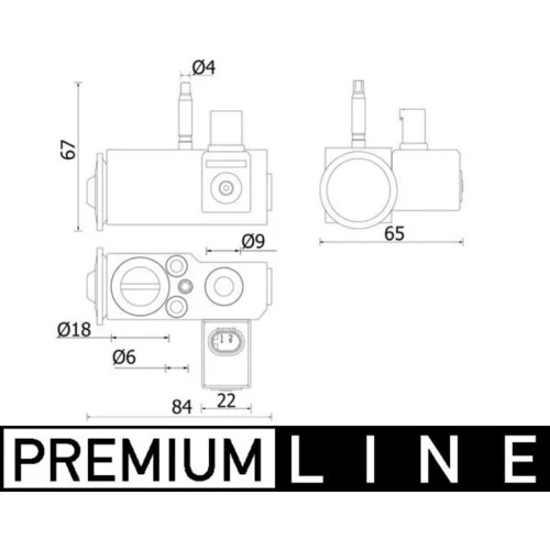 Expanzný ventil klimatizácie AVE 144 000P /MAHLE/ - obr. 1