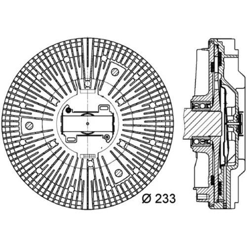 Spojka ventilátora chladenia CFC 25 000P /MAHLE/ - obr. 1
