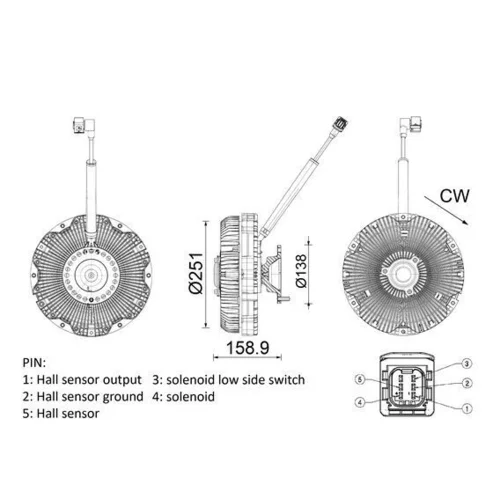 Spojka ventilátora chladenia MAHLE CFC 275 000P