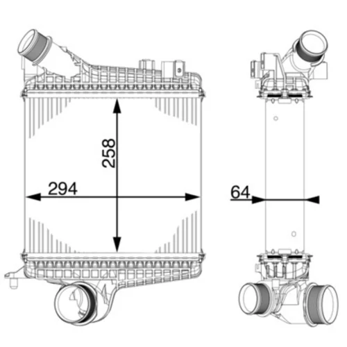 Chladič plniaceho vzduchu CI 221 000P /MAHLE/ - obr. 1