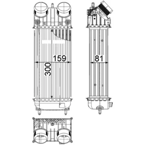 Chladič plniaceho vzduchu CI 418 000P /MAHLE/ - obr. 3