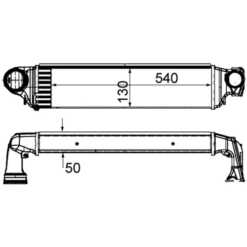 Chladič plniaceho vzduchu CI 425 000S /MAHLE/ - obr. 1