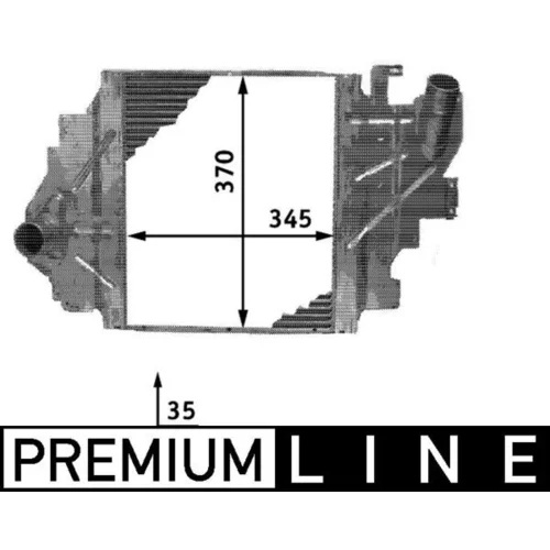 Chladič plniaceho vzduchu CI 65 000P /MAHLE/ - obr. 2