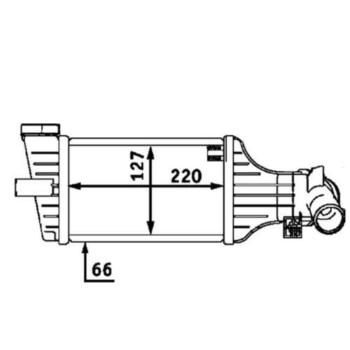 Chladič plniaceho vzduchu CI 71 000P /MAHLE/ - obr. 1
