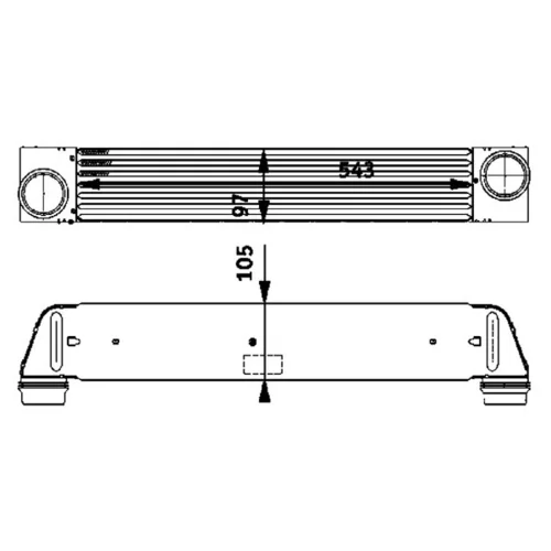 Chladič plniaceho vzduchu CI 79 000P /MAHLE/ - obr. 1